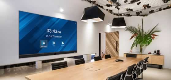Grote All-in-One Direct View LED display in boardroom