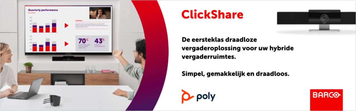 Try & buy Barco ClickShare Conference en Poly Studio USB